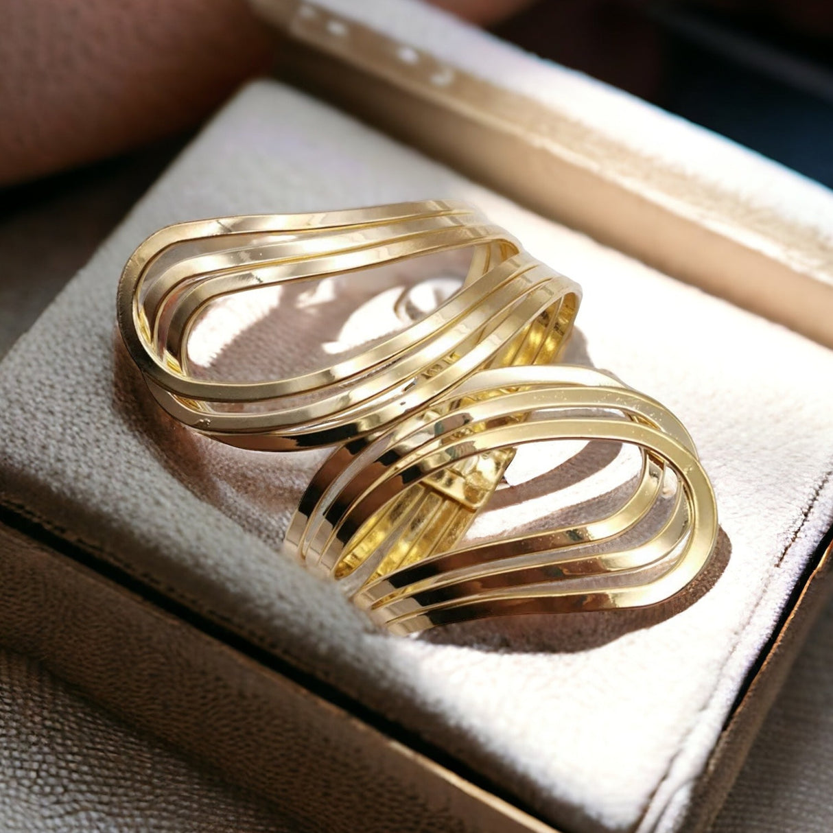 Golden Wave Bangle