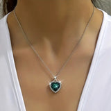 Mystic Emerald Heart Necklace