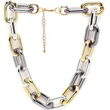 Tri-Metal Chain Necklace